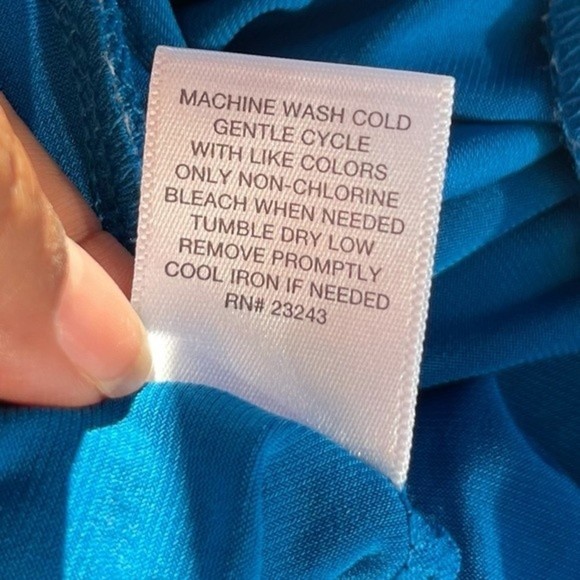 New York and co Women Pants XL Blue Stretch Knit Workwear Polyester Spandex - Picture 12 of 12